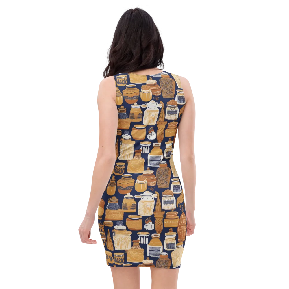 Cobalt Curio on Bodycon Dress — Back