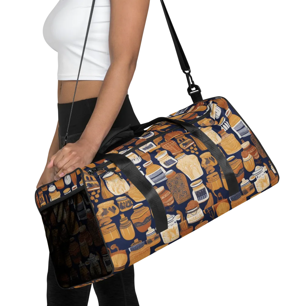 Cobalt Curio on Duffle Bag — Front