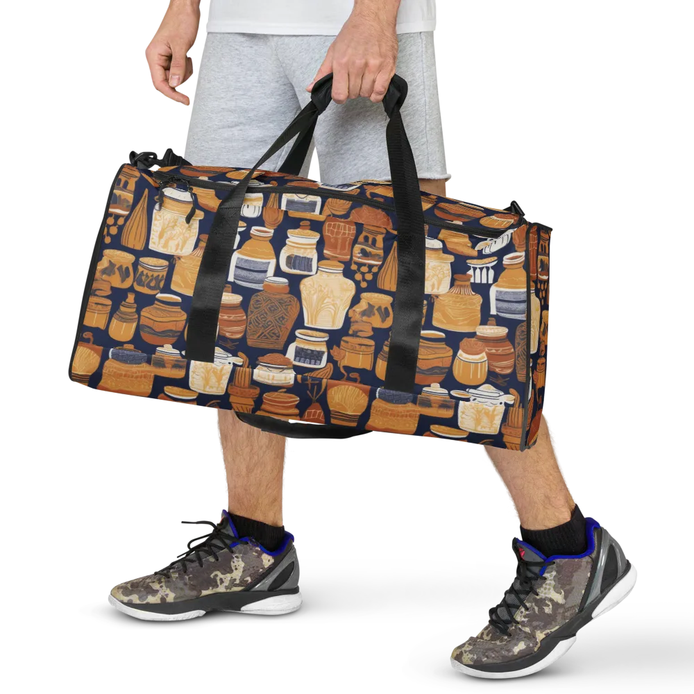 Cobalt Curio on Duffle Bag — Front