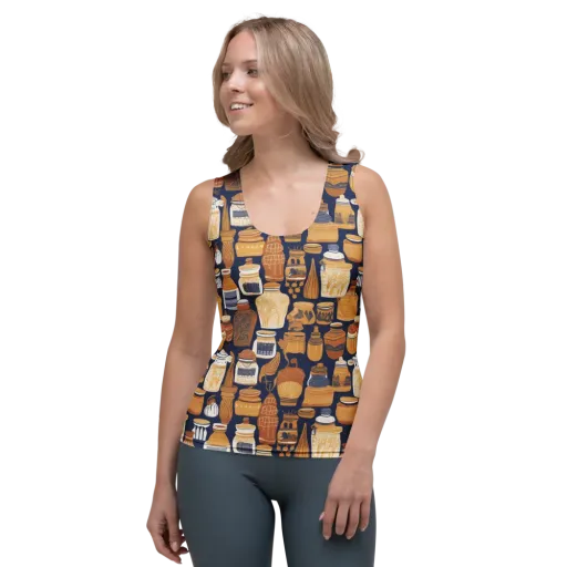 Cobalt Curio on a Women's Tank Top