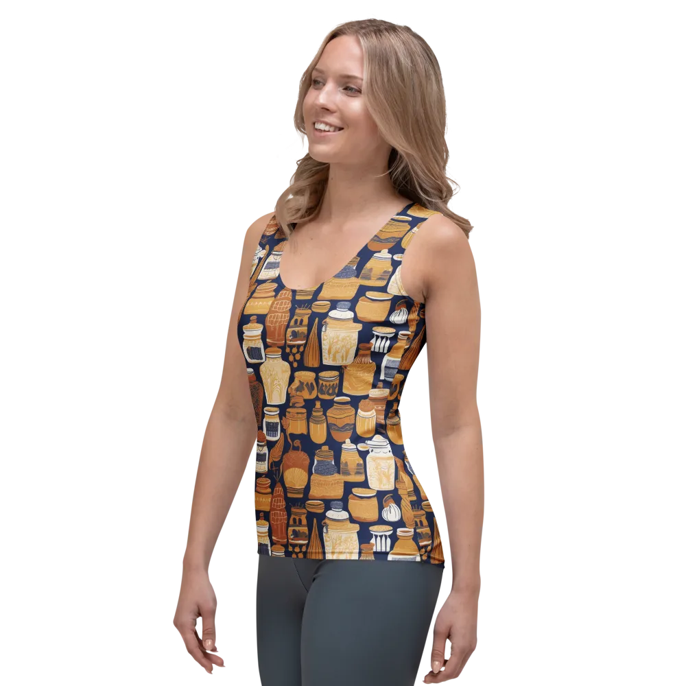 Cobalt Curio on Women's Tank Top — Left Front