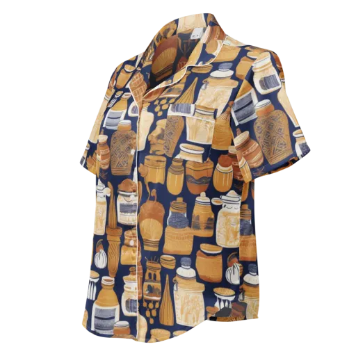 Cobalt Curio on a Women's Short Sleeve Pajama Top