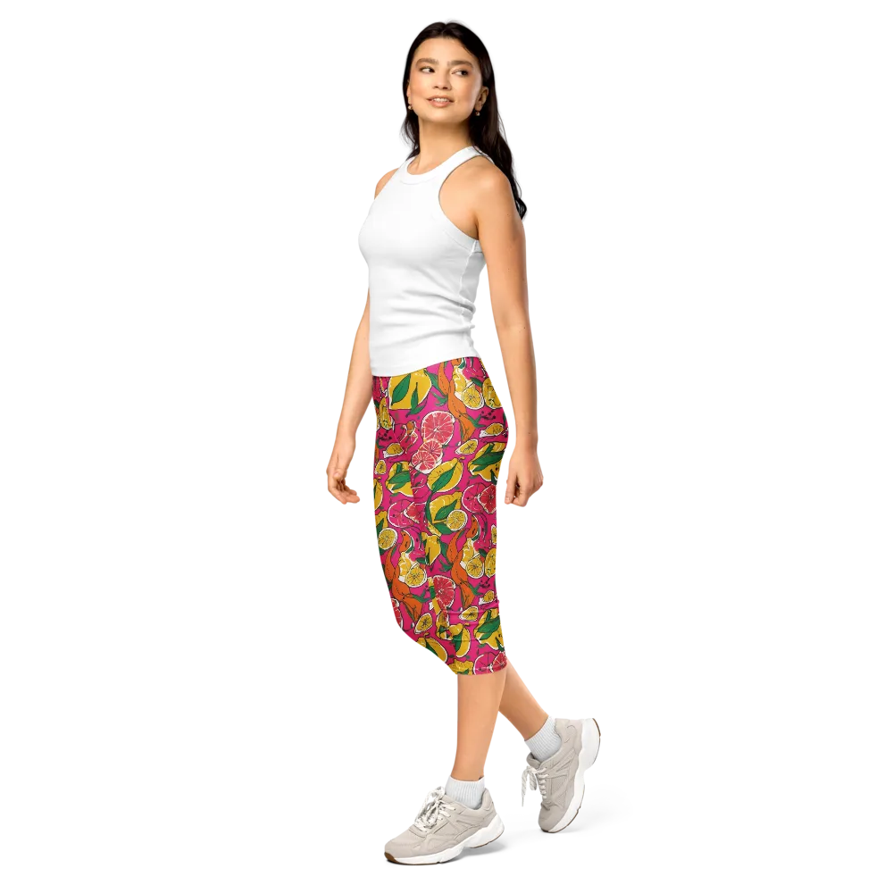 Pink Lemonade on Capri Leggings — Left Front