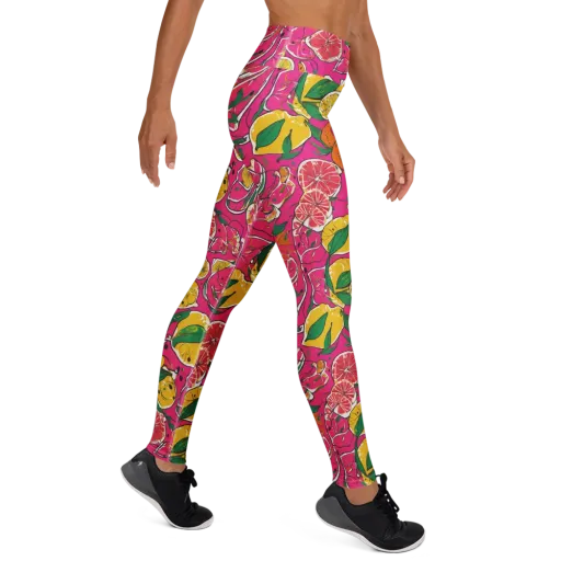 Pink Lemonade on a Yoga Leggings
