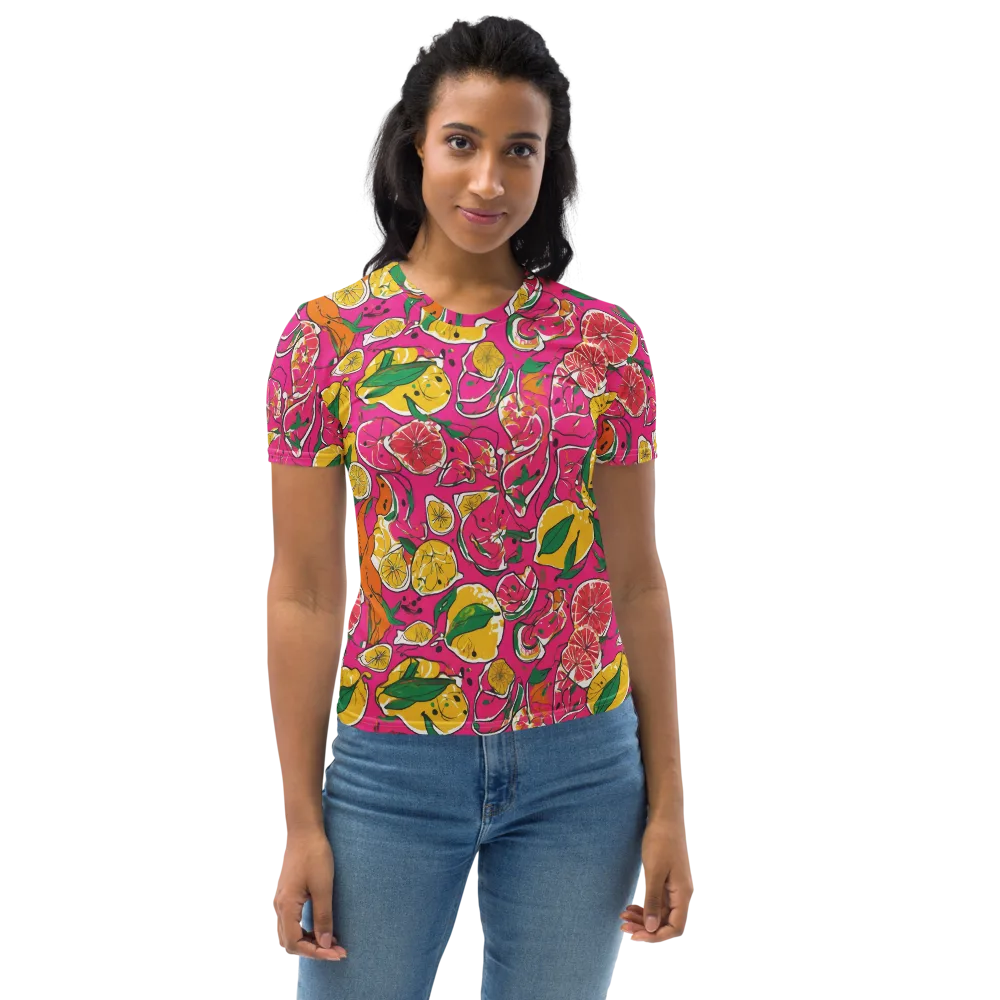 Pink Lemonade on Women's Crew Neck T-Shirt — Front