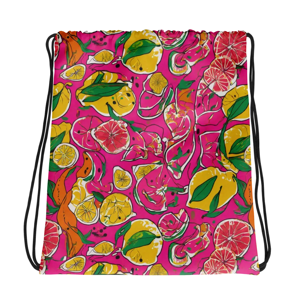 Pink Lemonade on Drawstring Bag — Photo