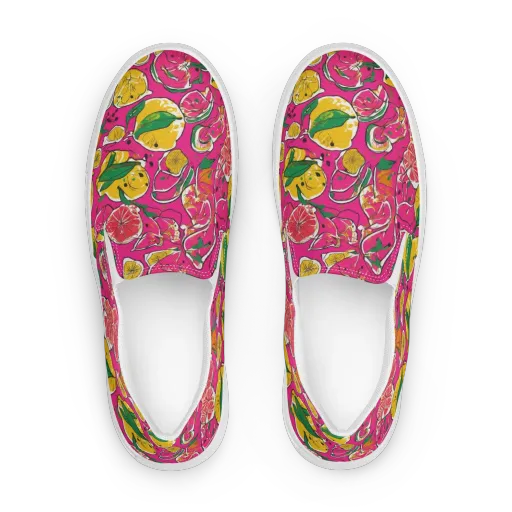 Pink Lemonade on a Women's Slip-On Canvas Shoes