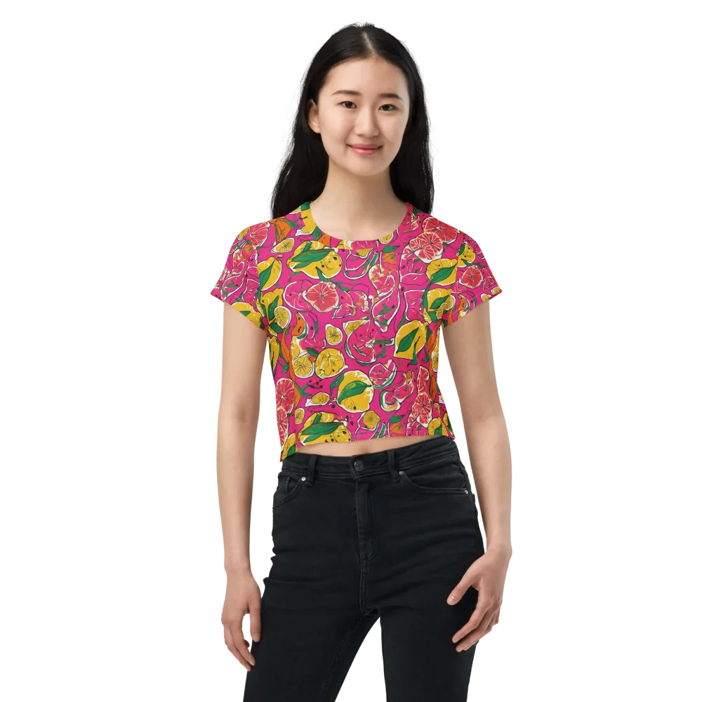 Pink Lemonade on Crop Tee — Front