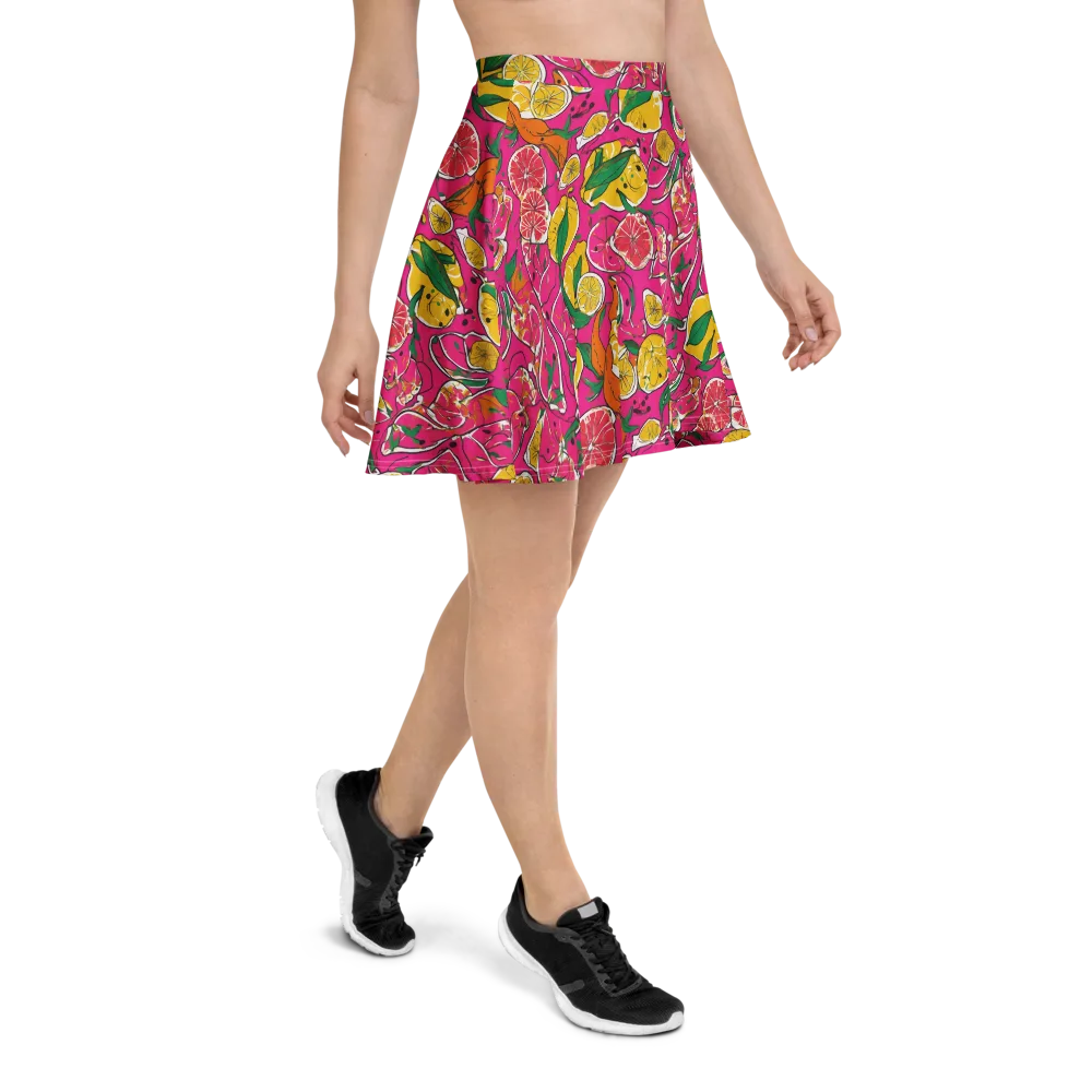 Pink Lemonade on Skater Skirt — Right