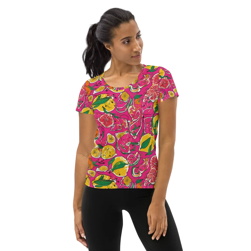 Pink Lemonade on Women's Athletic T-Shirt — Front