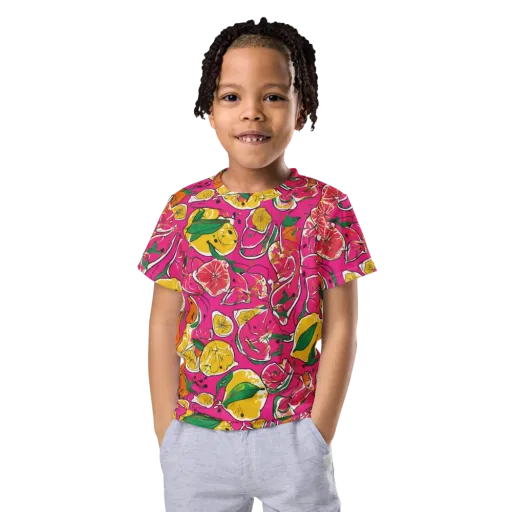 Pink Lemonade on a Kids Crew Neck T-Shirt
