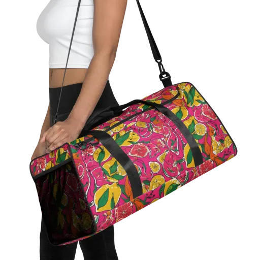 Pink Lemonade on a Duffle Bag