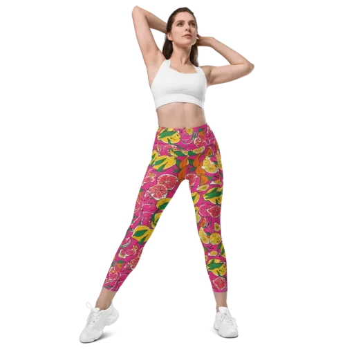 Pink Lemonade on a Leggings with Pockets