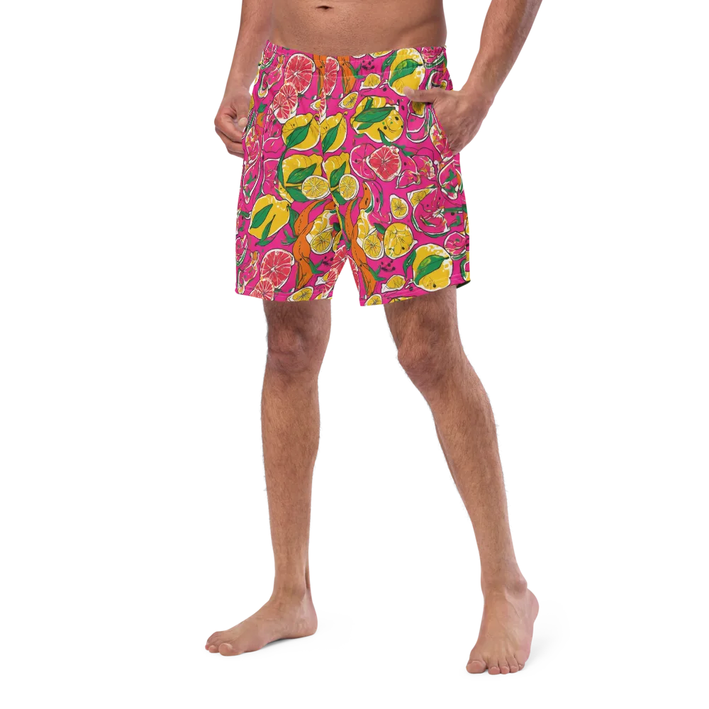Pink Lemonade on Swim Trunks — Left Front