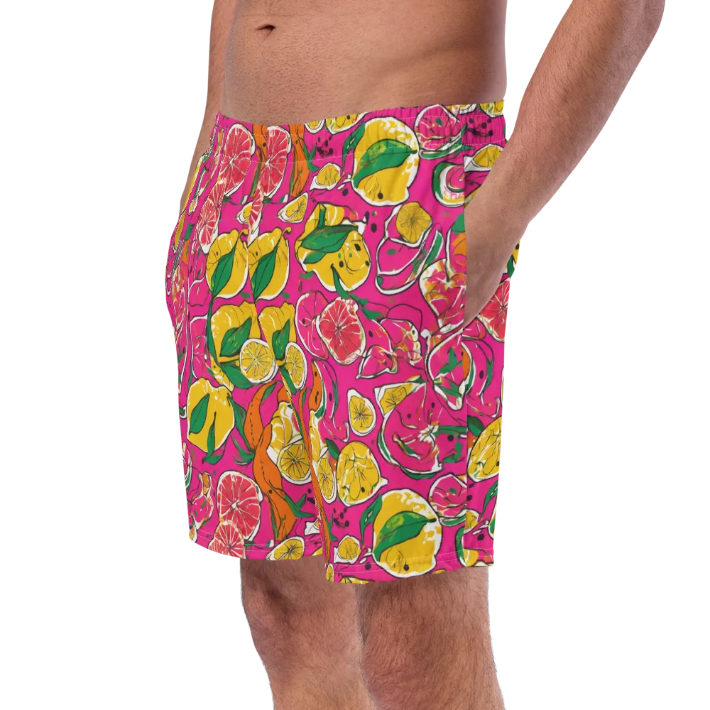 Pink Lemonade on Swim Trunks — Left Front