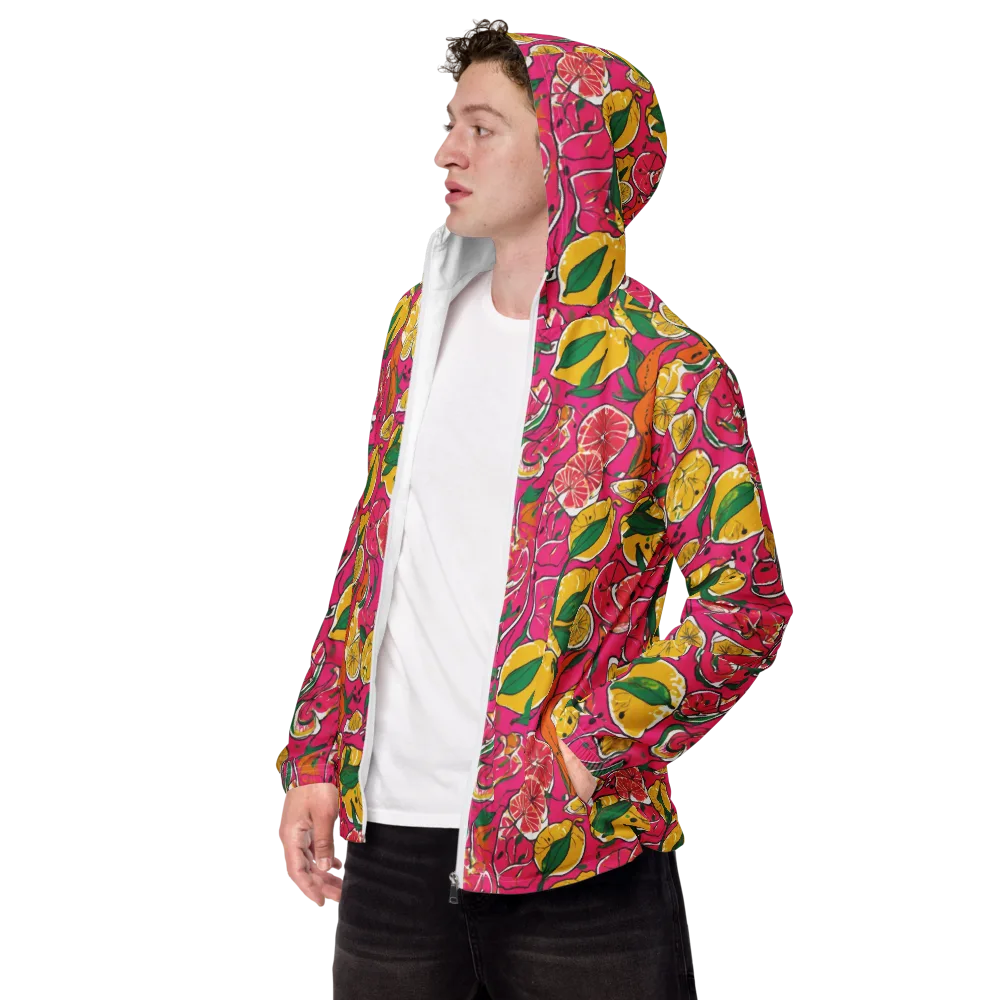 Pink Lemonade on Men's Windbreaker — Left Front