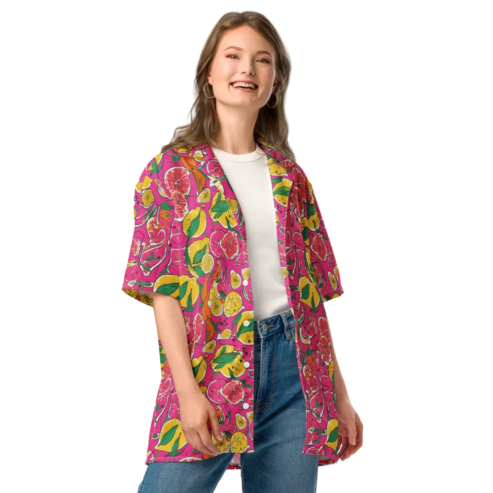 Pink Lemonade on Button Shirt — Front