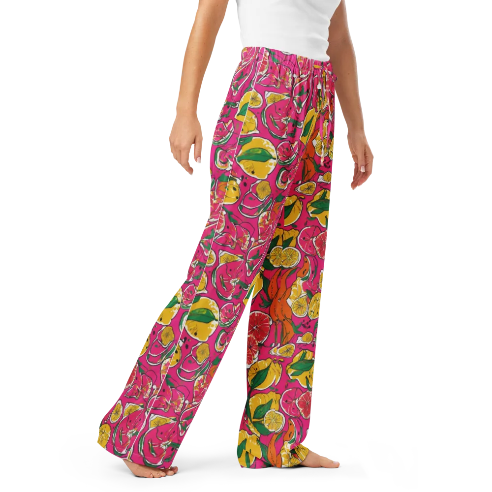 Pink Lemonade on Women's Pajama Pants — Right Front
