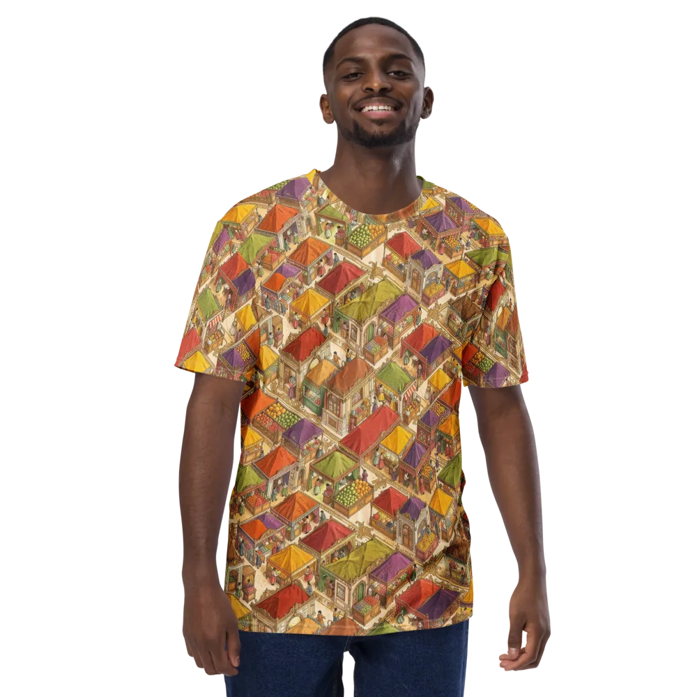 Market of Many Colors on Men's Crew Neck T-Shirt — Front