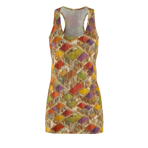 Market of Many Colors on a Racerback Dress