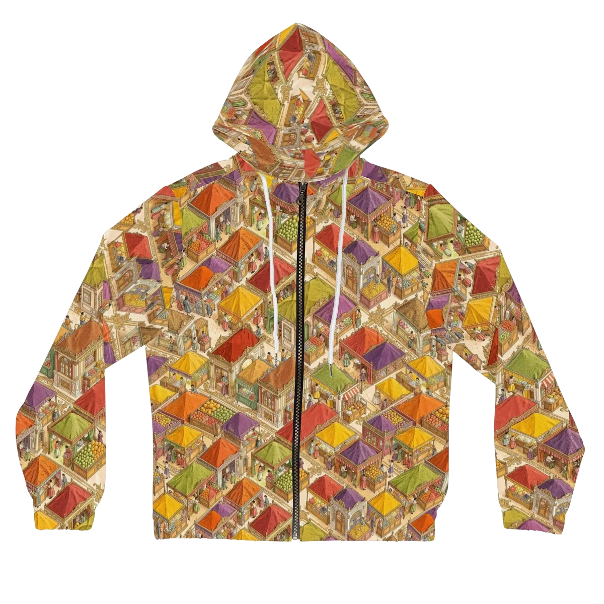 Market of Many Colors on Women's Full-Zip Hoodie — Front