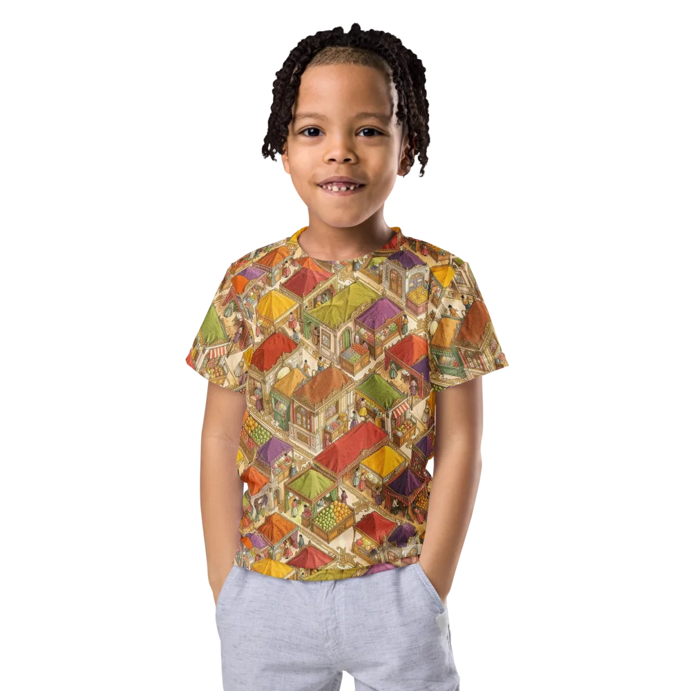 Market of Many Colors on Kids Crew Neck T-Shirt — Front