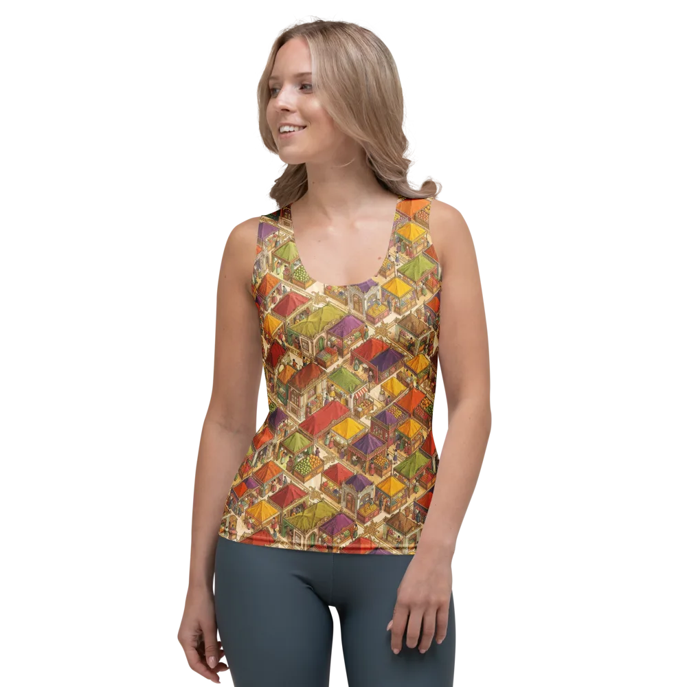 Market of Many Colors on Women's Tank Top — Front