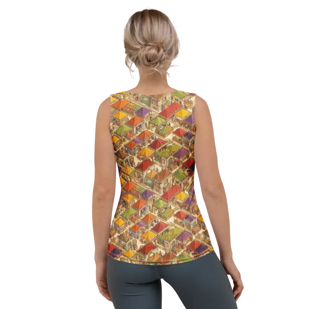 Market of Many Colors on Women's Tank Top — Back