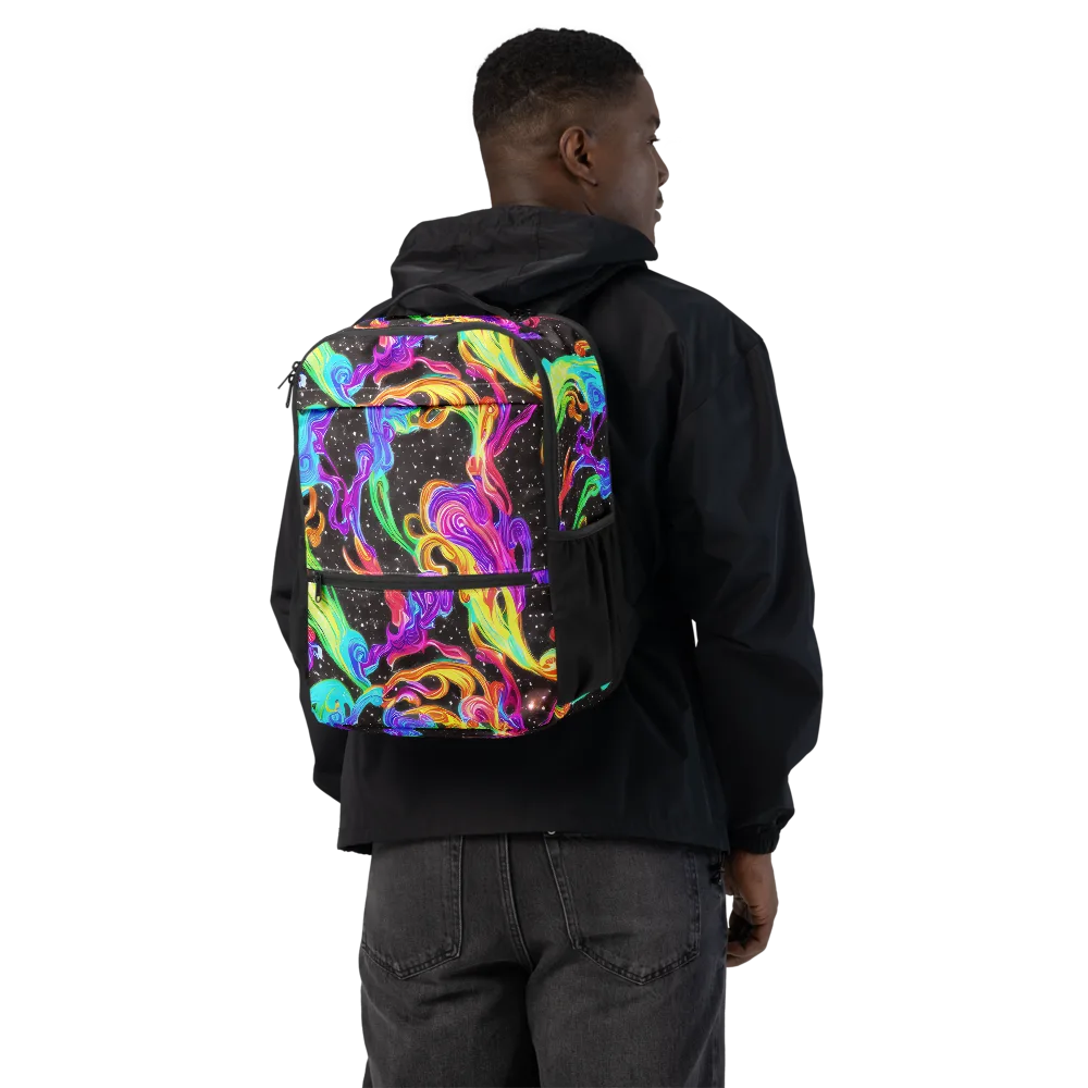 Yuan Whirls on Utility Backpack — Back