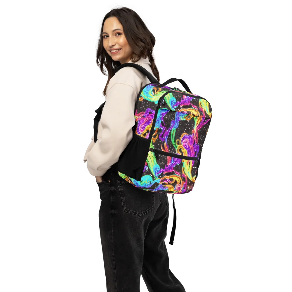 Yuan Whirls on Utility Backpack — Back