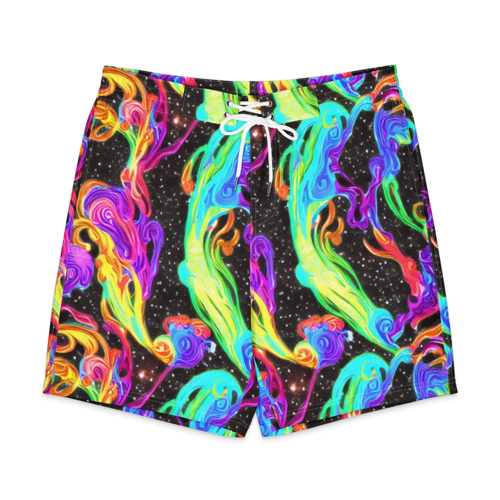 Yuan Whirls on Men's Board Shorts — Front