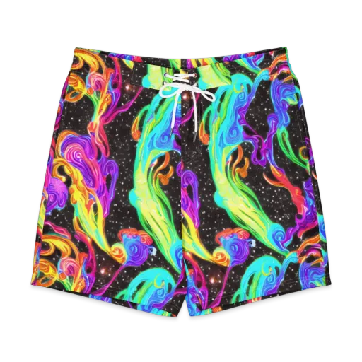 Yuan Whirls on a Men's Board Shorts