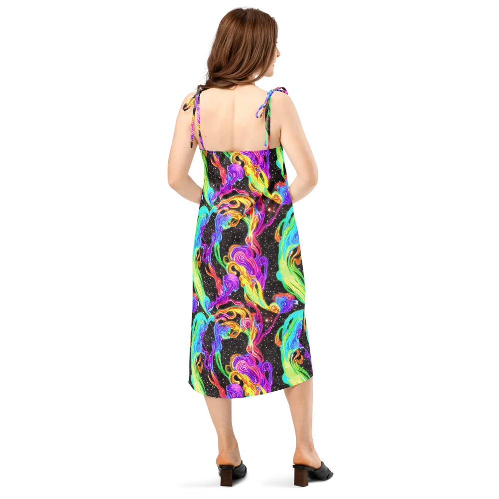 Yuan Whirls on Slip Dress — Back