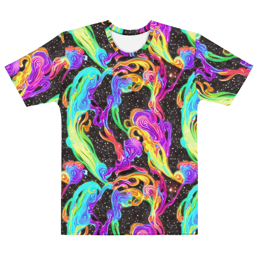 Yuan Whirls on Men's Cotton Crew Neck T-Shirt — Front