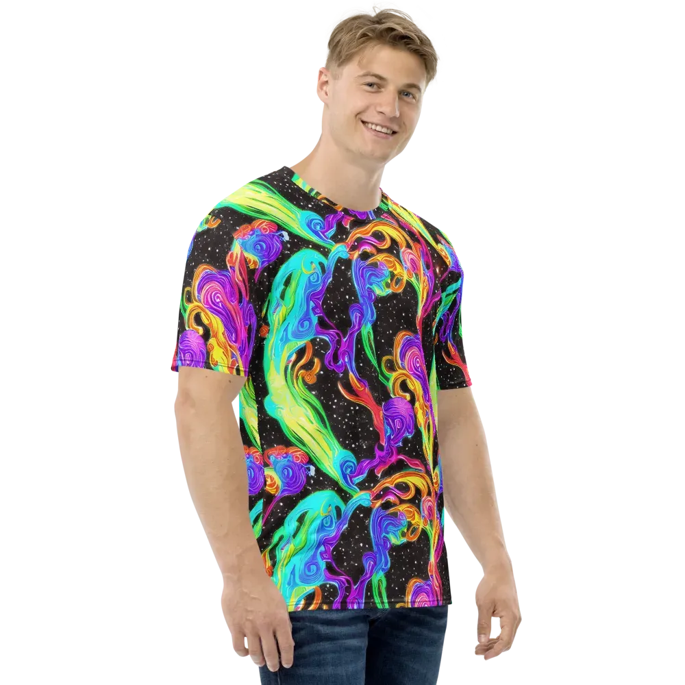 Yuan Whirls on Men's Crew Neck T-Shirt — Right