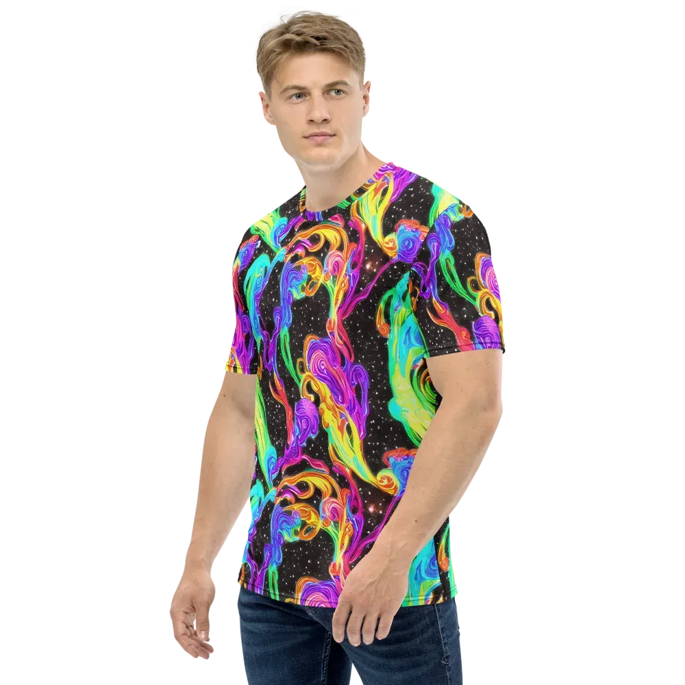 Yuan Whirls on Men's Crew Neck T-Shirt — Left