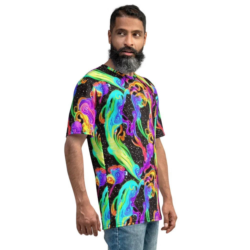 Yuan Whirls on Men's Crew Neck T-Shirt — Right