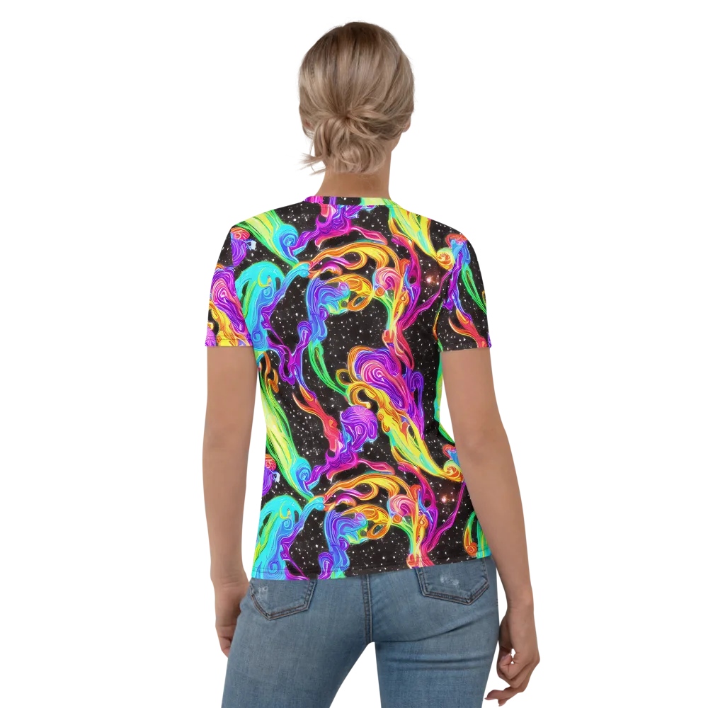 Yuan Whirls on Women's Crew Neck T-Shirt — Back