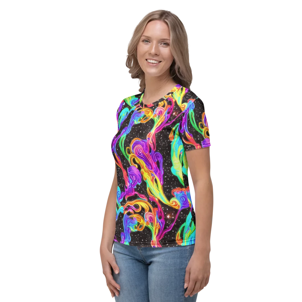 Yuan Whirls on Women's Crew Neck T-Shirt — Left