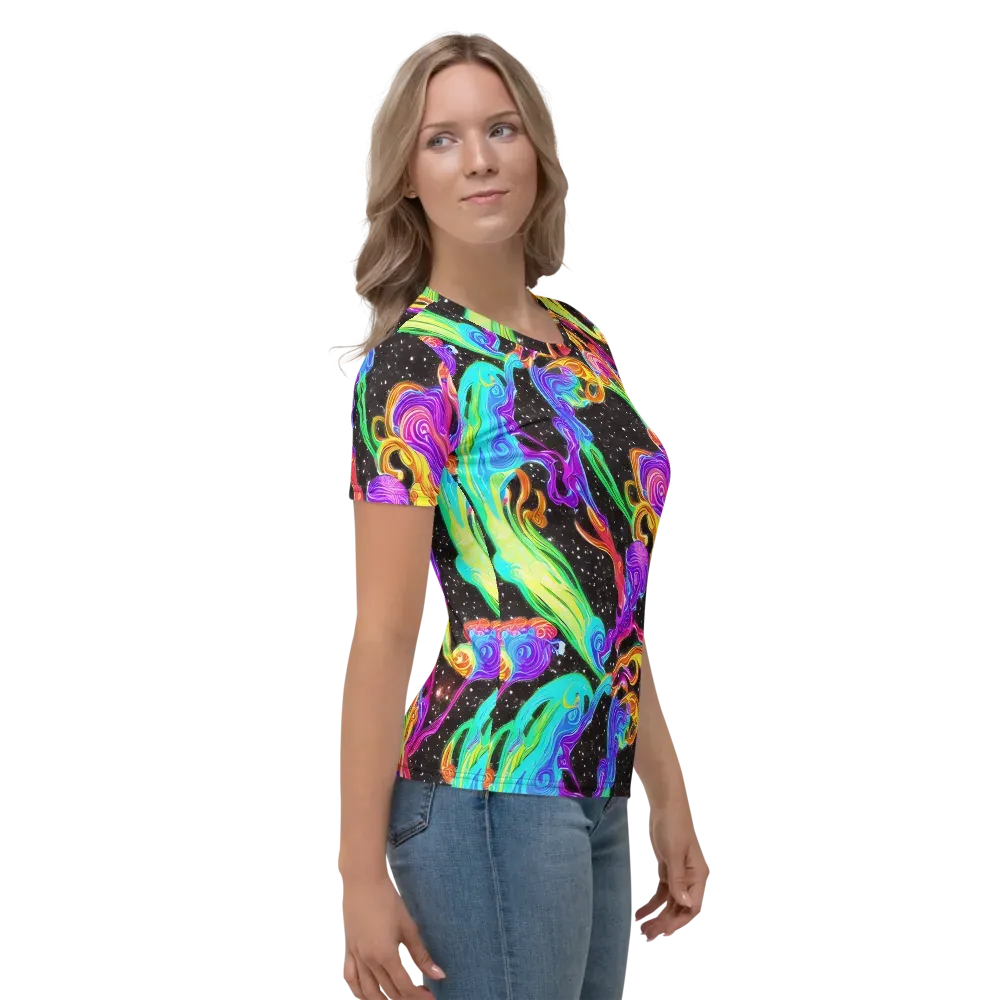 Yuan Whirls on Women's Crew Neck T-Shirt — Right