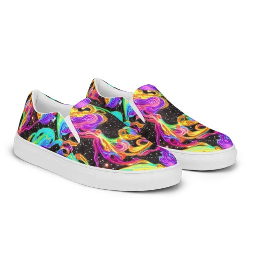 Yuan Whirls on a Men's Slip-On Canvas Shoes