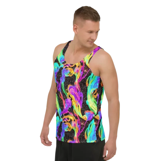 Yuan Whirls on a Men's Tank Top