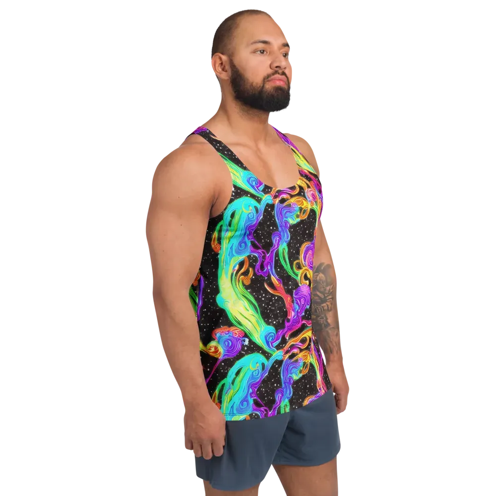 Yuan Whirls on Men's Tank Top — Right Front