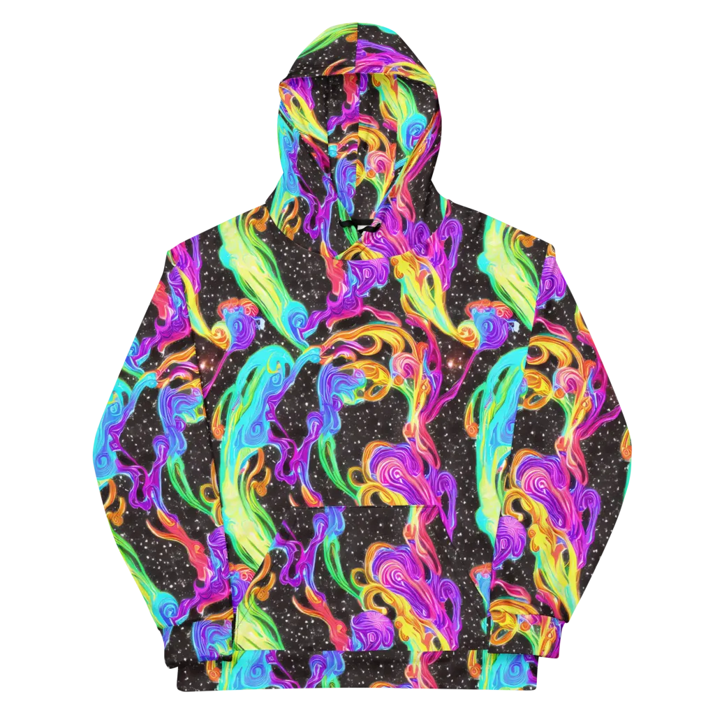 Yuan Whirls on Cotton Hoodie — Front
