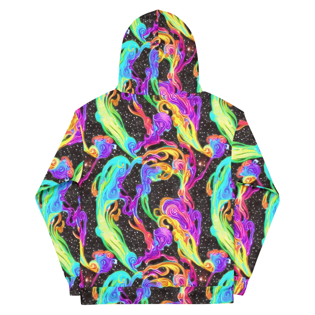 Yuan Whirls on Cotton Hoodie — Back