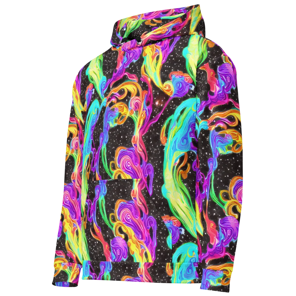 Yuan Whirls on Cotton Hoodie — Left Front