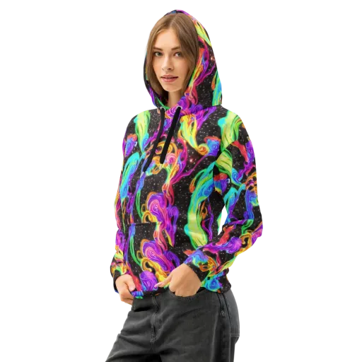 Yuan Whirls on a Cotton Hoodie