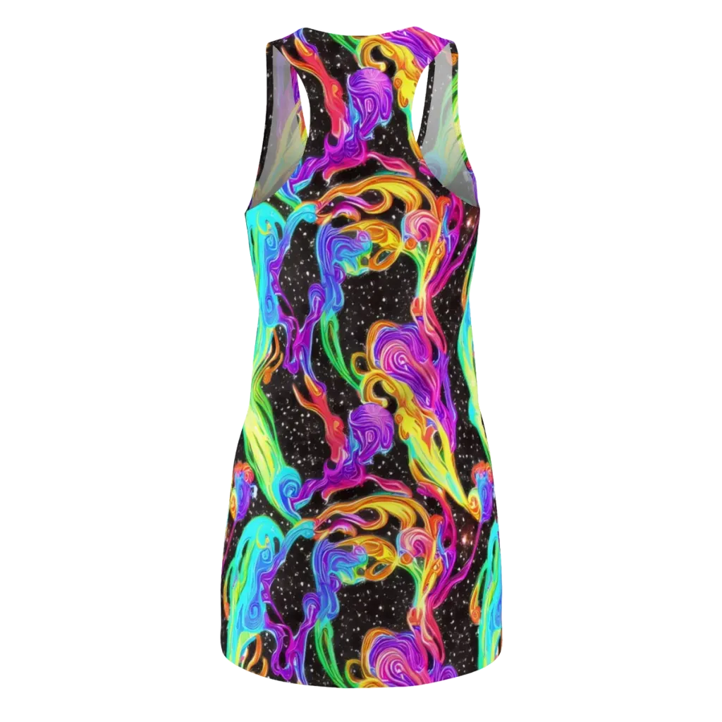 Yuan Whirls on Racerback Dress — Back