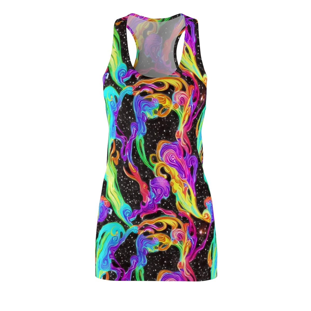 Yuan Whirls on Racerback Dress — Front