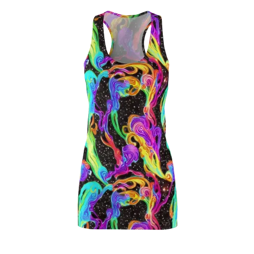 Yuan Whirls on a Racerback Dress